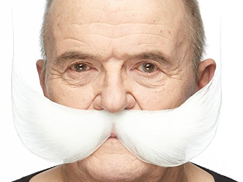 Fisherman's Self-Adhesive Fake Mustache, White Adult Costume 100 Deals