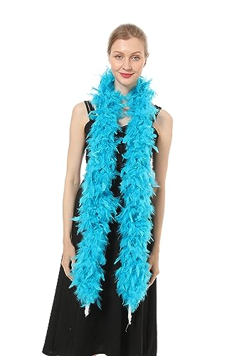 Flydreamfeathers Turquoise Feather Boa 2 Yards 100 Deals