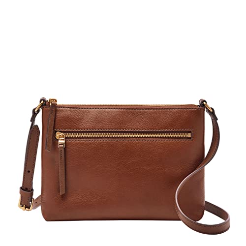 Fossil Fiona Small Brown Leather Crossbody 100 Deals