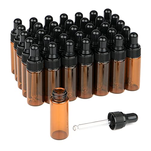 Furnido Amber Glass Dropper Bottles - Pack of 35 100 Deals