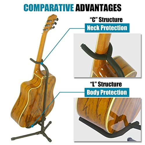 GLEAM Adjustable Guitar Stand - Folding Bass 100 Deals