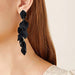 GVUSMIL Acrylic Rose Petal Earrings - Black 100 Deals