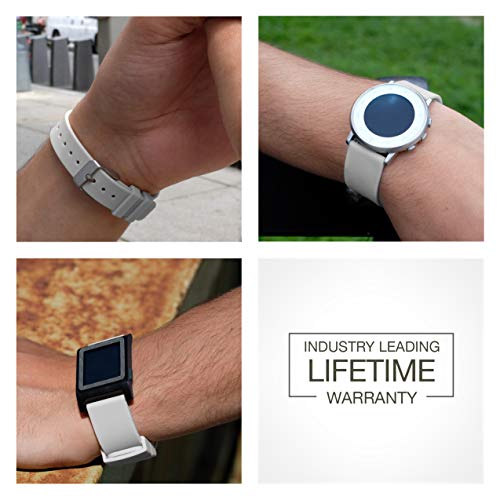 GadgetWraps 16mm Silicone Watch Band - Fog 100 Deals