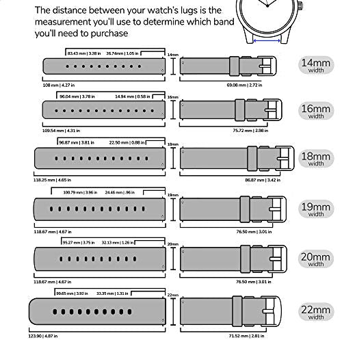 GadgetWraps 16mm Silicone Watch Band - Fog 100 Deals