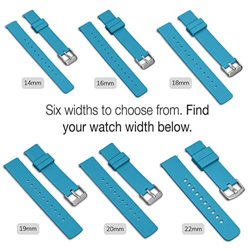 GadgetWraps Silicone Watch Band Strap - Aqua Blue 100 Deals