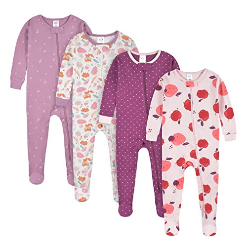 Gerber Baby Girl 4-Piece Footed Pajamas 100 Deals
