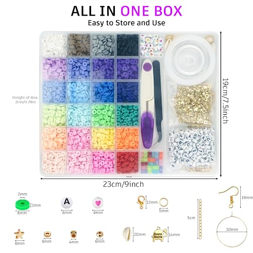 Gionlion Polymer Clay Bead Bracelet Making Kit 100 Deals