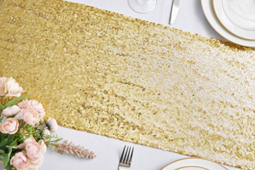 Gold Glitter Sequin Table Runner 100 Deals