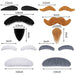 Grandpa Costume Accessories - Stick on Moustache & Eyebrows 100 Deals
