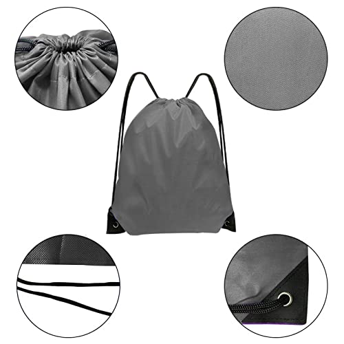 Grneric Gray Gym Drawstring Bags 100 Deals
