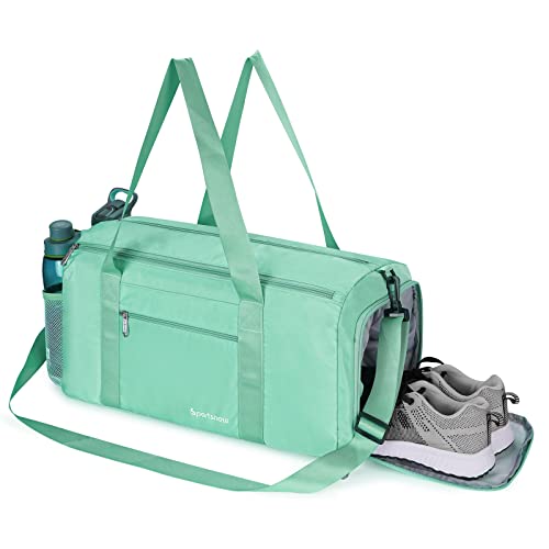 Gym Bag with Wet and Shoe Compartment, Mint Green 100 Deals