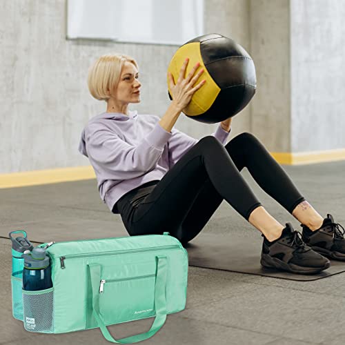 Gym Bag with Wet and Shoe Compartment, Mint Green 100 Deals