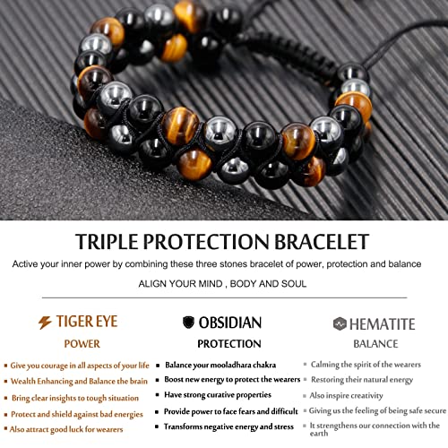 HASKARE Triple Protection Crystal Bracelet for Luck 100 Deals