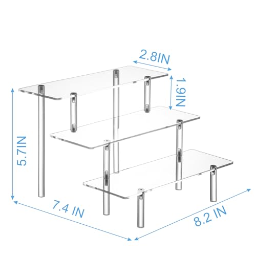 HENABLE Clear Acrylic Display Stand Risers 100 Deals