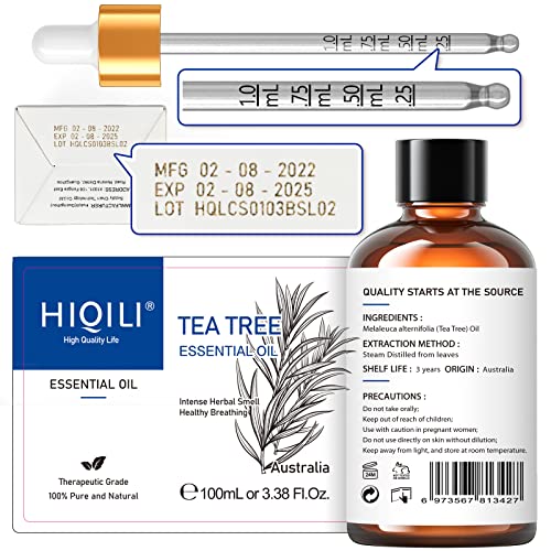 HIQILI Tea Tree Essential Oil - 100% Pure 100 Deals