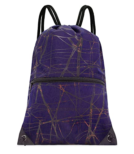 HOLYLUCK Metallic Purple Drawstring Backpack 100 Deals