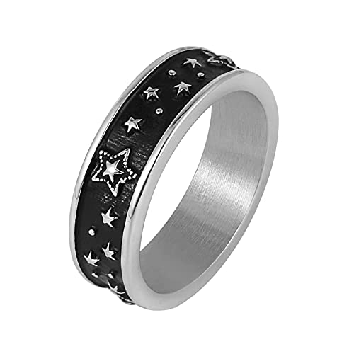 HZMAN Moon Star Sun Stainless Steel Ring 100 Deals