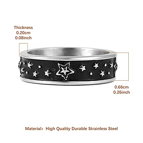 HZMAN Moon Star Sun Stainless Steel Ring 100 Deals