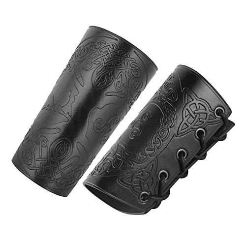 HZMAN Yggdrasil World Tree Leather Bracers for Cosplay 100 Deals