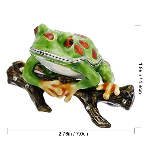 Handcrafted Frog Trinket Box - Elegant Jewelry Organizer 100 Deals