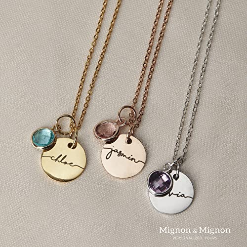 Handmade Birthstone Name Necklace | Gold Plated 100 Deals