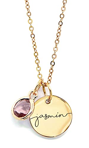 Handmade Birthstone Name Necklace | Gold Plated 100 Deals