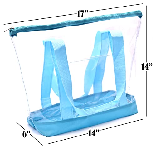 Handy Teal Clear Tote Bag 100 Deals