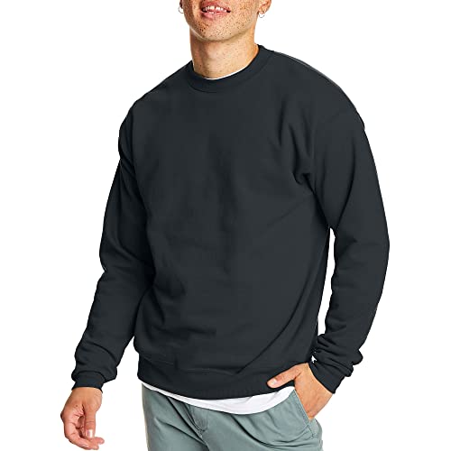 Hanes Men's EcoSmart Sweatshirt, Black, Large 100 Deals