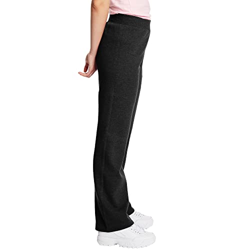 Hanes Women's EcoSmart Open Bottom Leg Sweatpants,Ebony,Large 100 Deals