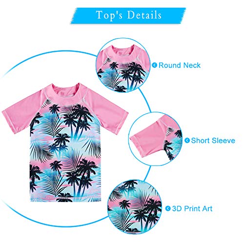 Hawaiian Boyshort Rashguard Girls' Swimwear Size 4-5 100 Deals