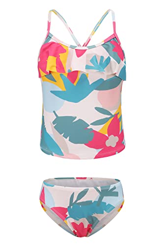 Hawaiian Floral Tankini Swimwear - Size 8 100 Deals