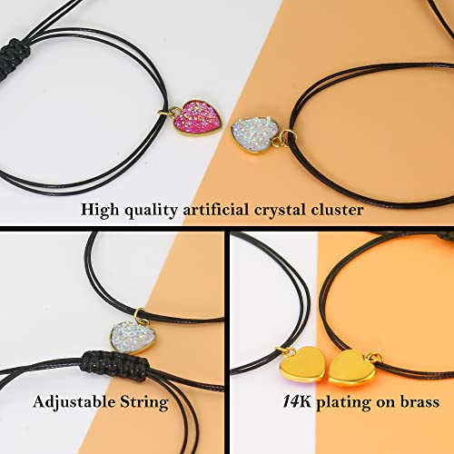 Heart Friendship Bracelets with Crystal Cluster 100 Deals