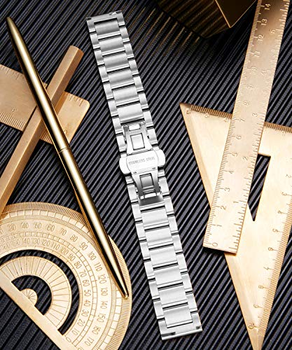 Heavy Polished Stainless Steel Watch Band 100 Deals