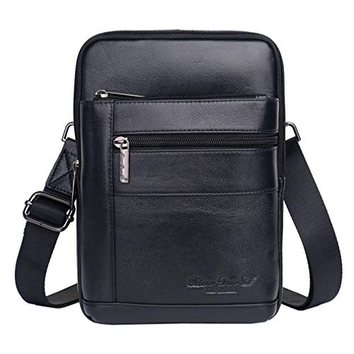 Hebetag Leather Crossbody Bag - Black 100 Deals