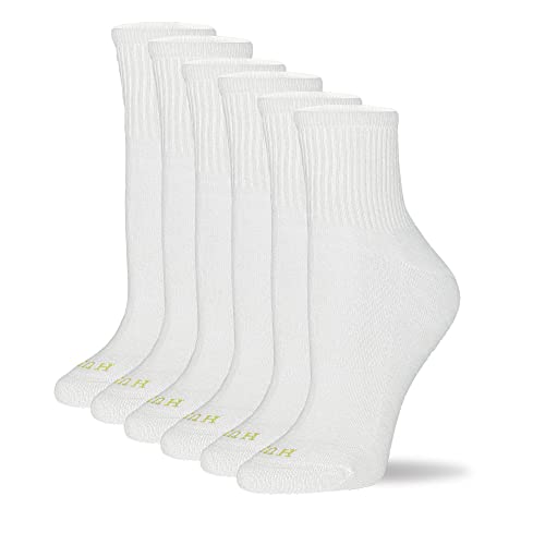 Hue Women's White Mini Crew Socks 6-Pack 100 Deals