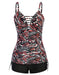 JASAMBAC Two Piece Tankini Swimsuits Black Red 100 Deals