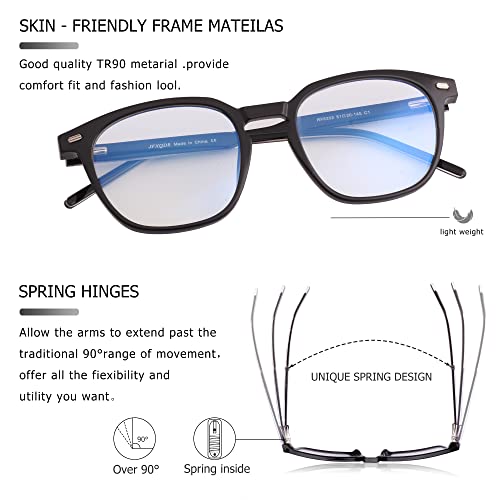 JFXQDR Blue Light Blocking Circle Frames Eyeglasses 100 Deals