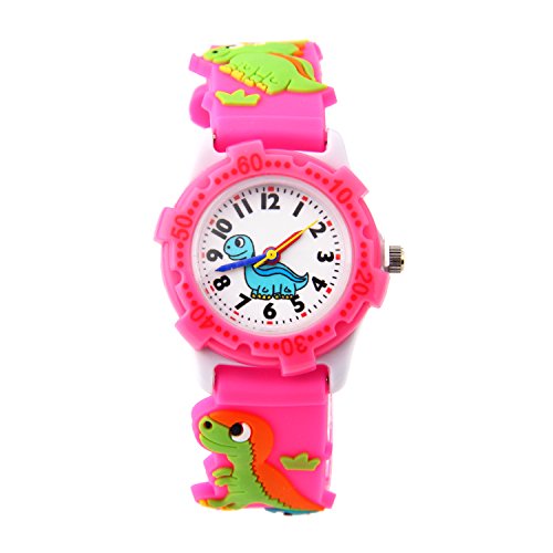 Jewtme Kids Dinosaur-Pink Analog Time Teacher Watch 100 Deals