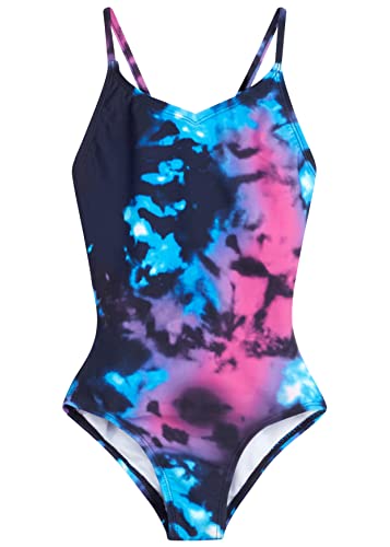 Kanu Surf Girls 1-Piece Swimsuit, Black/Pink 100 Deals