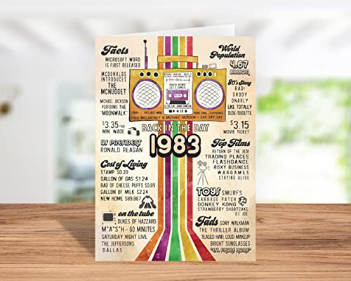 Katie Doodle 1983 40th Birthday Card 100 Deals