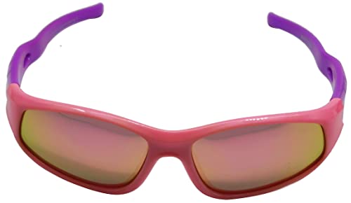Kids Polarized Sunglasses, Pink/Grey Strap 100 Deals