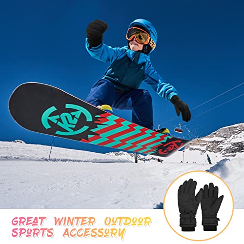 Kids Waterproof Blue Ski Gloves 100 Deals