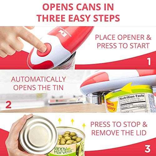 Kitchen Mama Auto Electric Can Opener: Hands-Free Smooth Edge Opener 100 Deals