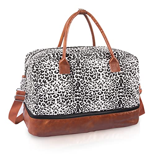 Konelia Canvas Weekender Duffel Bag with Shoe Compartment 100 Deals
