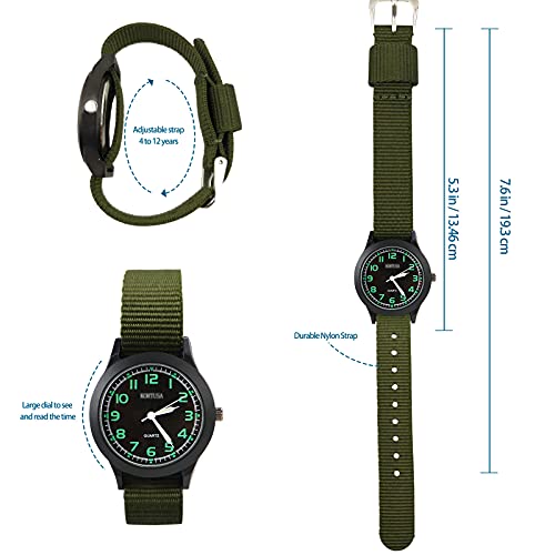 Kortusa Kids Nylon Waterproof Quartz Wristwatch 100 Deals