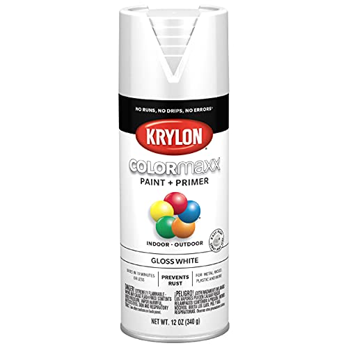 Krylon COLORmaxx Gloss White Spray Paint & Primer 100 Deals