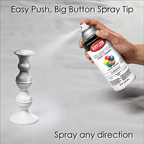 Krylon COLORmaxx Gloss White Spray Paint & Primer 100 Deals