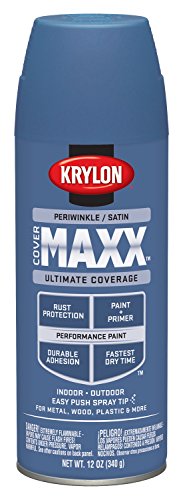 Krylon COVERMAXX Satin Periwinkle Spray Paint 100 Deals