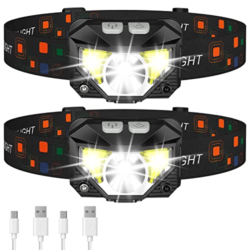 LHKNL Rechargeable Headlamp Flashlight, Waterproof 8 Modes 100 Deals