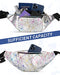 LIVACASA Women's Silver Holographic Waist Bum Bag 100 Deals